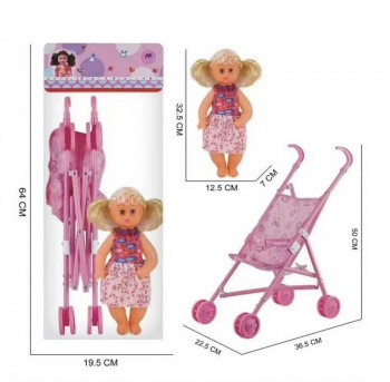Кукла арт. 1116-805 С коляской в пак. Кукла арт. 1116-805 С коляской в пак.