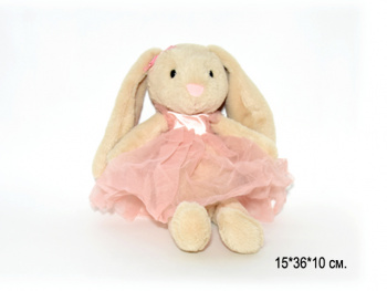 им Зайка арт. 07049-209 Вислоухий в газовой юбке 36 см в пак.