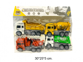 Набор машин арт. 363-1 Городские спецслужбы 4 шт. в пак.•