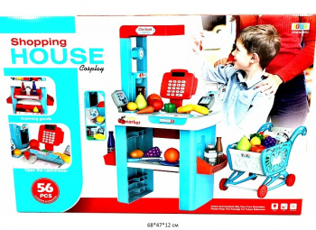 Супермаркет арт. 8762 С кассой, тележкой 56 дет. в кор._/8 шт./ Супермаркет арт. 8762 С кассой, тележкой 56 дет. в кор._/8 шт./