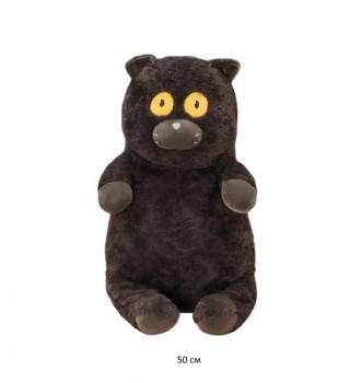 им Кот арт. 230228-3-1 Толстячок черный глаза желтые 50 см в пак.) им Кот арт. 230228-3-1 Толстячок черный глаза желтые 50 см в пак.)