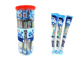 Мармелад арт. 509843-2/509683 Косичка "Черника" кислая 12 г 30 шт. в пласт. банке'