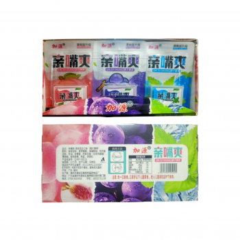 Конфета арт. 125245 Фруктовая мятная пластинка "Персик-Виноград-Мята" 5 г 30 шт. в кор.'