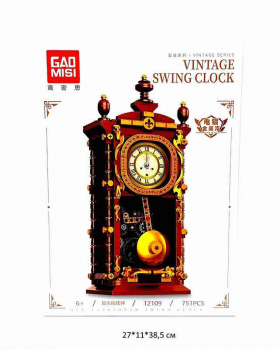 Конструктор арт. T2109 Винтажные часы с маятником 751 дет. в кор._