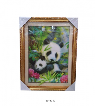 Картина объемная арт. 502841 Панды 3D в пак. Картина объемная арт. 502841 Панды 3D в пак.
