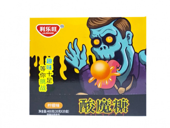 Конфета арт. 900238-2/900245-2 "Зомби" Кислый лимон 20 г 20 шт. упаковка