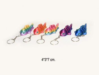 Брелок 3Д арт. 802011 Рыбка подвижная цвета микс в пак. Брелок 3Д арт. 802011 Рыбка подвижная цвета микс в пак.