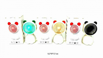 Вентилятор арт. ZB081B Настольный с ушками USB цвета микс в кор._/144 шт./