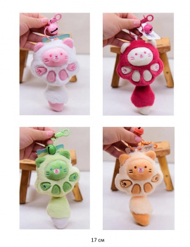 им Кот арт. 23811-14 Кругляш брелок цвета микс 17 см в пак.)