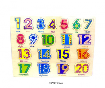 Деревянная игрушка арт. 92-8 Цифры в пленке_ Деревянная игрушка арт. 92-8 Цифры в пленке_