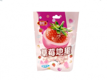 Конфета арт. 080699-1 Жевательные бобы "Клубника" 30 г 20 шт. упаковка'*#