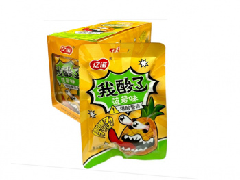 Конфета арт. 222819/ Суперкислая "Ананас" 25 г в пак. 20 шт. в кор.'