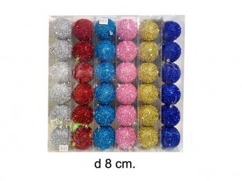 Шары арт. WL8380-2 Набор 6 шт. d-8 см в кор. цвета микс Шары арт. WL8380-2 Набор 6 шт. d-8 см в кор. цвета микс