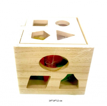 Деревянная игрушка арт. 2181-176 Сортер Кубик в пленке_ Деревянная игрушка арт. 2181-176 Сортер Кубик в пленке_