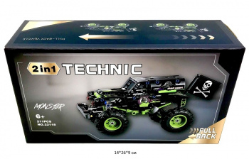 Конструктор арт. BLE22118 Автомобиль инерц. 211 дет. в кор._