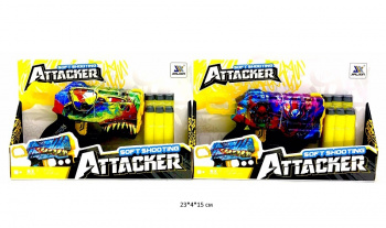 Оружие арт. JLX8648 Бластер цвета микс с мягкими пулями в кор._ Оружие арт. JLX8648 Бластер цвета микс с мягкими пулями в кор._