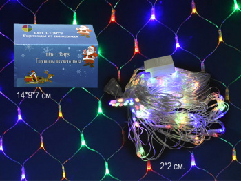 Гирлянда электр. арт. 0062-7-501 Сетка цветная, 2х2 м в кор. Гирлянда электр. арт. 0062-7-501 Сетка цветная, 2х2 м в кор.