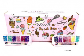 Набор косметики арт. LK5011 Палетка теней 6 цветов "Вкусняшки" (12 шт.) шоубокс_