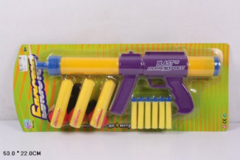 Оружие арт. 7165" Ружье-помпа с присос., мягк. пулями на листе Оружие арт. 7165" Ружье-помпа с присос., мягк. пулями на листе