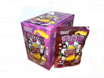 Мармелад арт. 950932/950925-2 Кислый "Ананас" 24 г 20 шт. в фиолетовой кор.