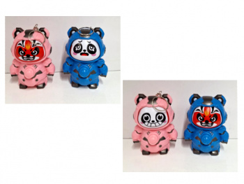 Брелок арт. 779-17B Панда меняет лицо, цвета микс (12 шт.) шоубокс=