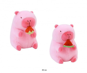 им Капибара арт. 240718-10/240911-1 Розовая с ягодкой 30 см в пак.) им Капибара арт. 240718-10/240911-1 Розовая с ягодкой 30 см в пак.)