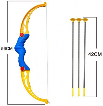 Лук арт. 5600" Со стрелами в пакете 22*62*0 Лук арт. 5600" Со стрелами в пакете 22*62*0