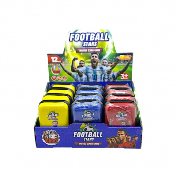 Карточки арт. 3193 Коллекционные "Футбол" ассорти в кор. (12 шт.) шоубокс_