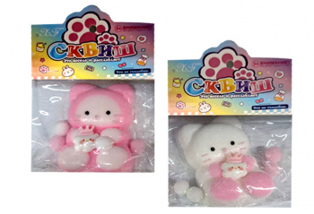 Антистресс арт. JJ196-209 Кот с шармом мальтоза цвета микс (18 шт.) в пак.