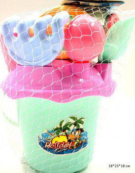 Песочный набор арт. C304 Ведерко с инструментами в сетке_ Песочный набор арт. C304 Ведерко с инструментами в сетке_