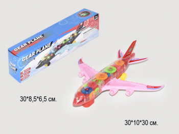 Самолет арт. 332-5 Шестеренки на батар. в кор._=/120 шт./ Самолет арт. 332-5 Шестеренки на батар. в кор._=/120 шт./