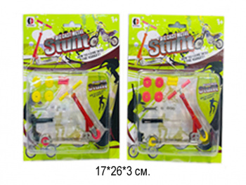 Самокат арт. 1811B Пальчиковый с аксессуарами на листе•/144 шт./