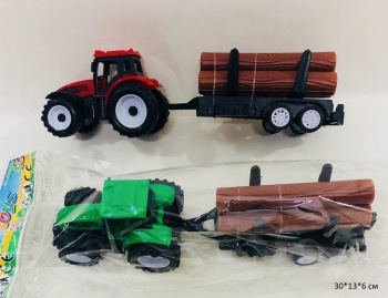 Трактор арт. 777-22 С бревнами в прицепе инерц. в пак. 30*13*6 Трактор арт. 777-22 С бревнами в прицепе инерц. в пак. 30*13*6