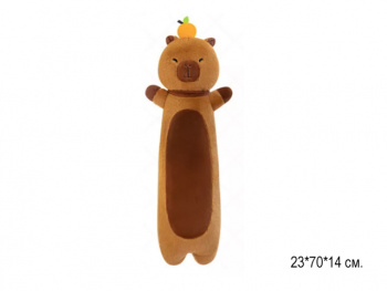 им Обнимашка арт. 04646-209 Капибара с апельсином на голове 70 см в пак.