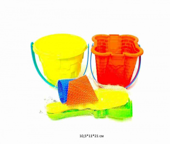 Песочный набор арт. 726-78 Ведерко с аксессуарами в сетке_ Песочный набор арт. 726-78 Ведерко с аксессуарами в сетке_