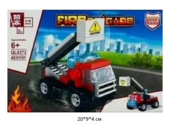 Конструктор арт. QL0272-3 Пожарная бригада 40 дет. в кор.~