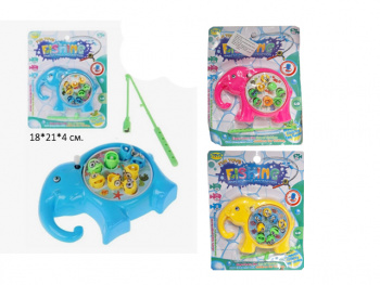 Рыбалка арт. 8104/810A-2 Слон заводная, цвета микс на листе_= Рыбалка арт. 8104/810A-2 Слон заводная, цвета микс на листе_=