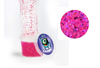 Слайм "Стекло" с малиновыми крупными блёстками, 90 гр Слайм "Стекло" с малиновыми крупными блёстками, 90 гр