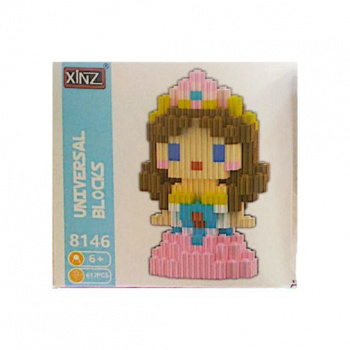 Конструктор арт. 8146-802 Микро Куколка-принцесса 617 дет. в кор.