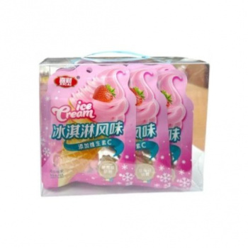 Конфета арт. 081313-2 Жевательные бобы "Клубничное мороженое" 28 г 20 шт. в кор./'