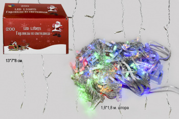 Гирлянда электр. арт. 7521-18-501 Штора цветная 1,8х1,8 м в кор.