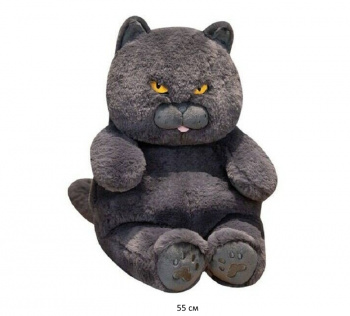 им Кот арт. 90315-35/240304-4 Черный желтоглазый 55 см в пак.) им Кот арт. 90315-35/240304-4 Черный желтоглазый 55 см в пак.)