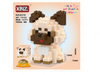 Конструктор арт. 8310-802-805 Микро Собака бульдог 602 дет. в кор.=|