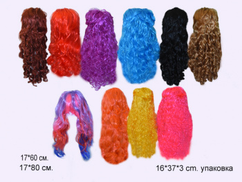 Парик арт. 001/T01 Цветной 60/80 см в ассортименте_/200 шт./ Парик арт. 001/T01 Цветной 60/80 см в ассортименте_/200 шт./