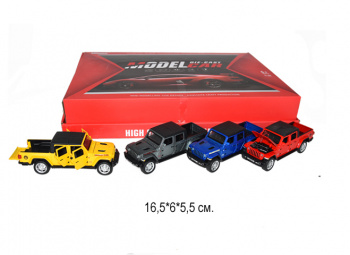 Модель металл. арт. 1900-9 Джип Пикап свет, звук (12 шт.) шоубокс+~=