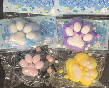 Антистресс арт. MB003 Лапка мальтоза  цвета микс в пак. (16 шт.) шоубокс_