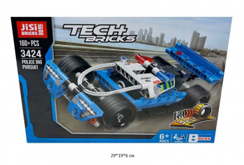 Конструктор арт. 3424 Автомобиль Полиция инерц. 160 дет. в кор.• Конструктор арт. 3424 Автомобиль Полиция инерц. 160 дет. в кор.•