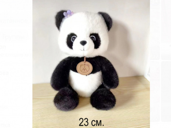 им Панда арт. 5555-209 С медальоном сидит 23 см в пак.