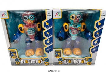 Робот арт. 887 На батар. шестеренки, свет, звук в кор.• Робот арт. 887 На батар. шестеренки, свет, звук в кор.•