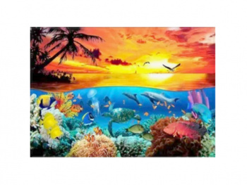 Картина по номерам арт. RA74199 Подводный мир 40*50 в кор.